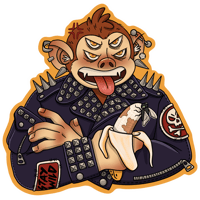 Image 3 of Punky Monkey - Vinyl Sticker