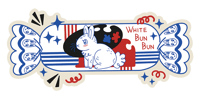 Image 4 of White Bun Bun, Milk Candy, White Bunny - Vinyl Sticker