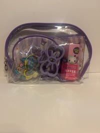 Image 1 of PURPLE MAKEUP BAG SET