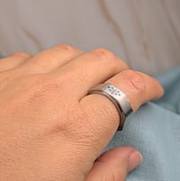 Image 2 of Spinner focus Bahá'í Ringstone symbol Stainless steel ring