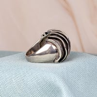 Image 2 of Waves of one sea Bahá'i Ringstone sterling silver ring