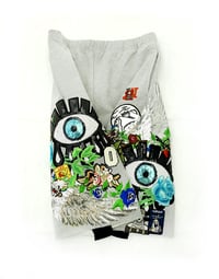 Image 2 of Patchwork Sweat Shorts (Grey)