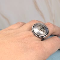 Image 4 of The Dome Bahá'í sterling silver Ringstone symbol ring