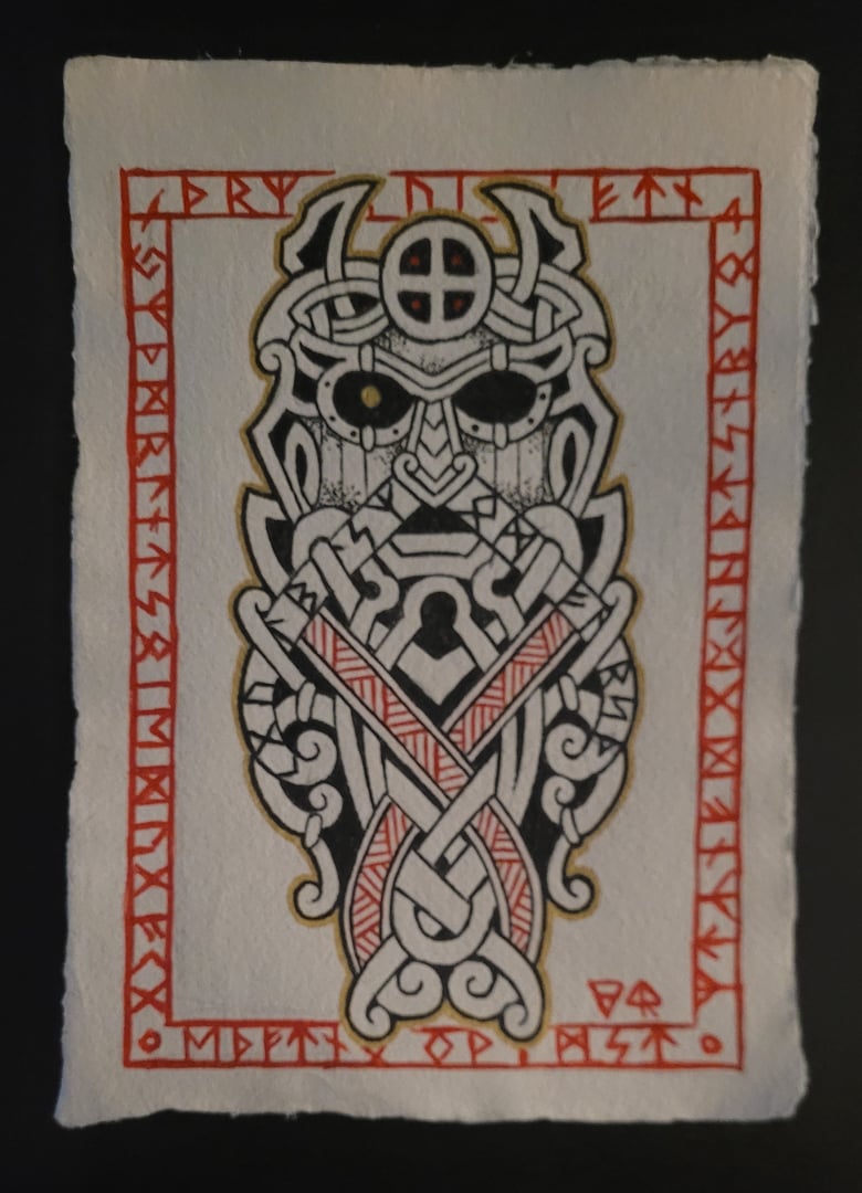 Image of Odin Mask original artwork