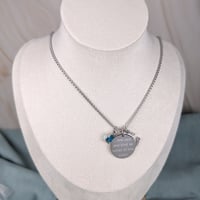 Image 5 of Waves of the same sea Bahá'í Necklace Quote Stainless Steel