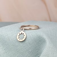 Image 1 of Star Charm Bahá'í stackable 9 pointed star Ring