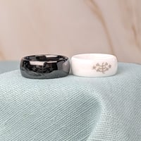 Image 2 of Joy and Love ceramic Baha'i Ringstone symbol band ring