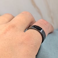 Image 3 of Unity and Love Baha'i Ringstone symbol black ceramic  band ring