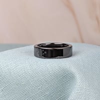 Image 4 of Unity and Love Baha'i Ringstone symbol black ceramic  band ring