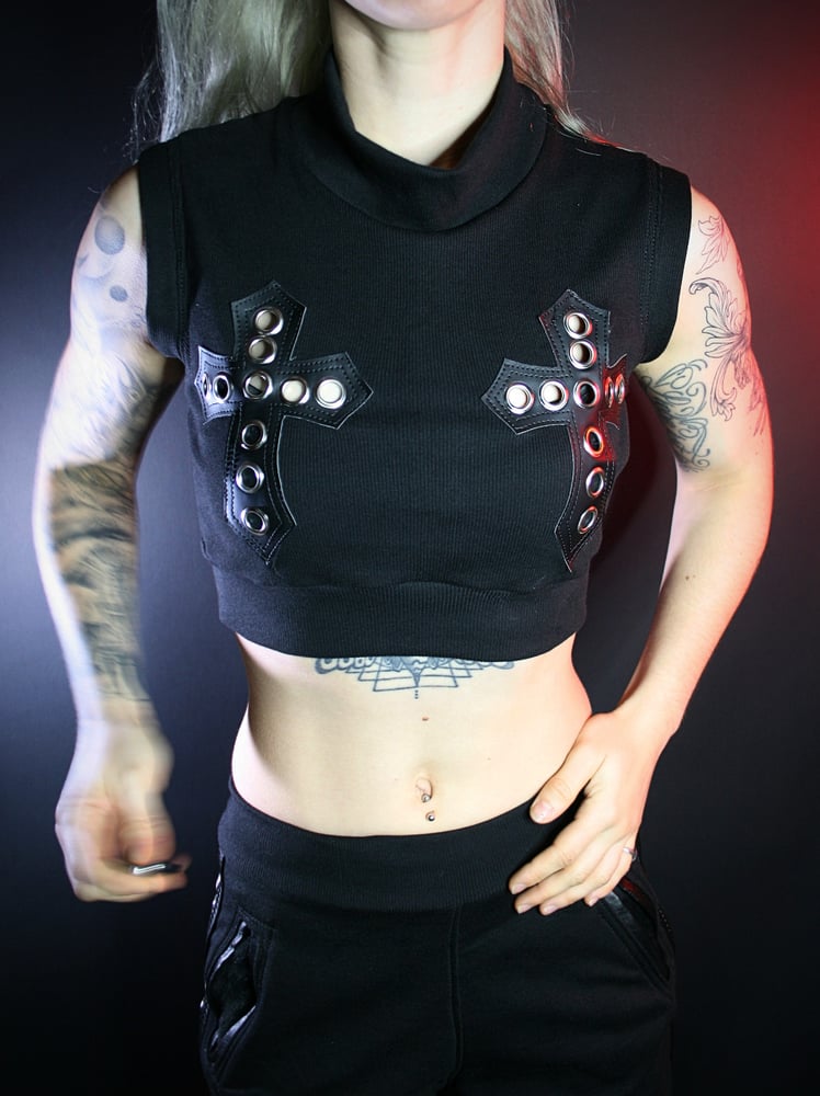 Image of CRUCIFY RIBBED TOP