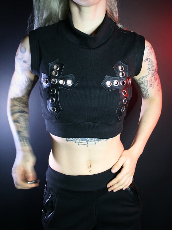 Image of CRUCIFY RIBBED TOP