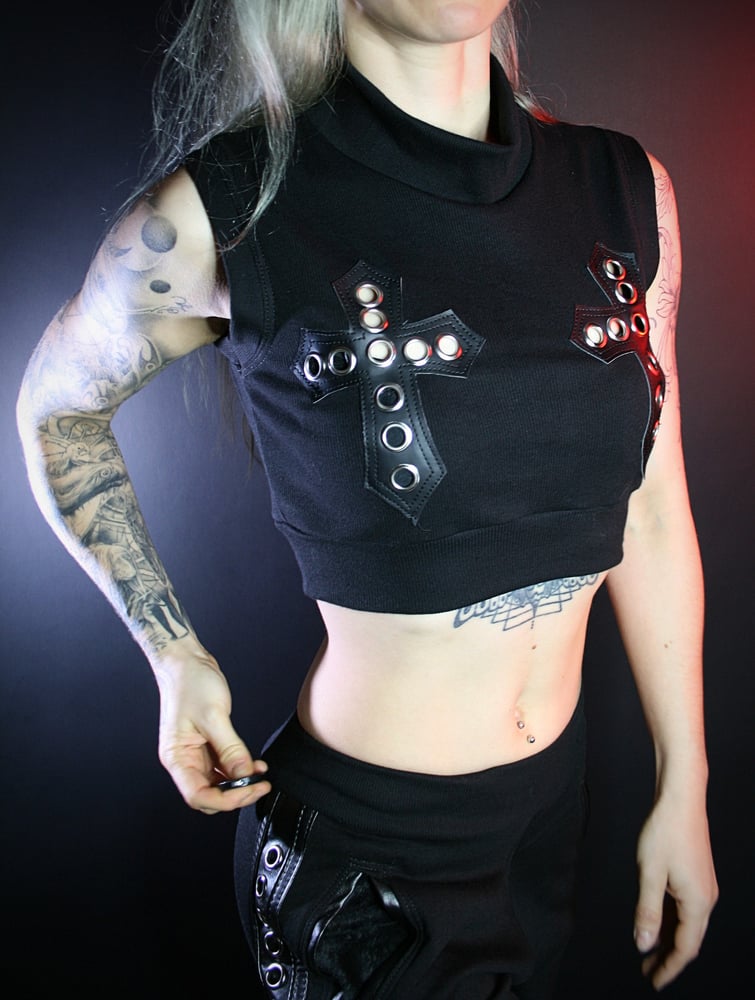 Image of CRUCIFY RIBBED TOP