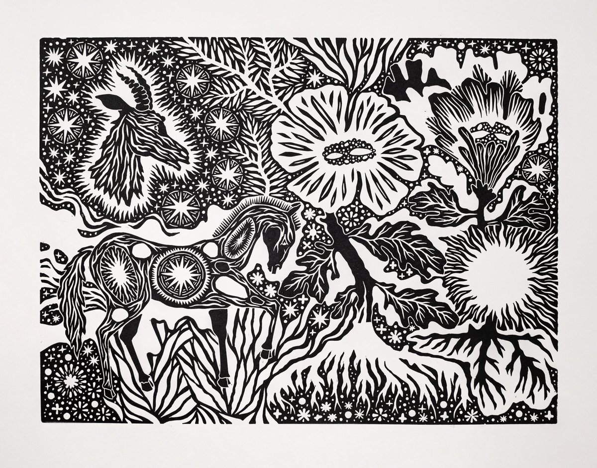 Image of The Pulsating Flowers Charged the World - 40x60 cm