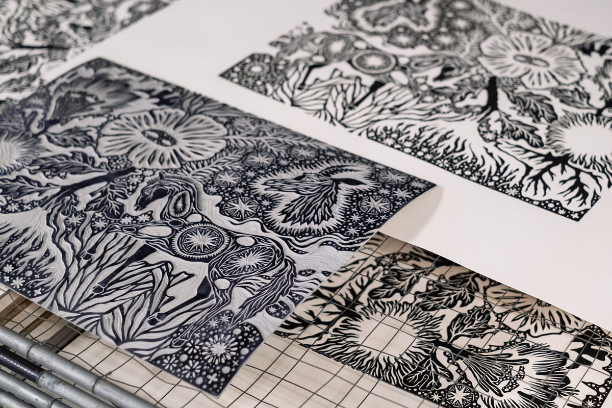 Image of The Pulsating Flowers Charged the World - 40x60 cm