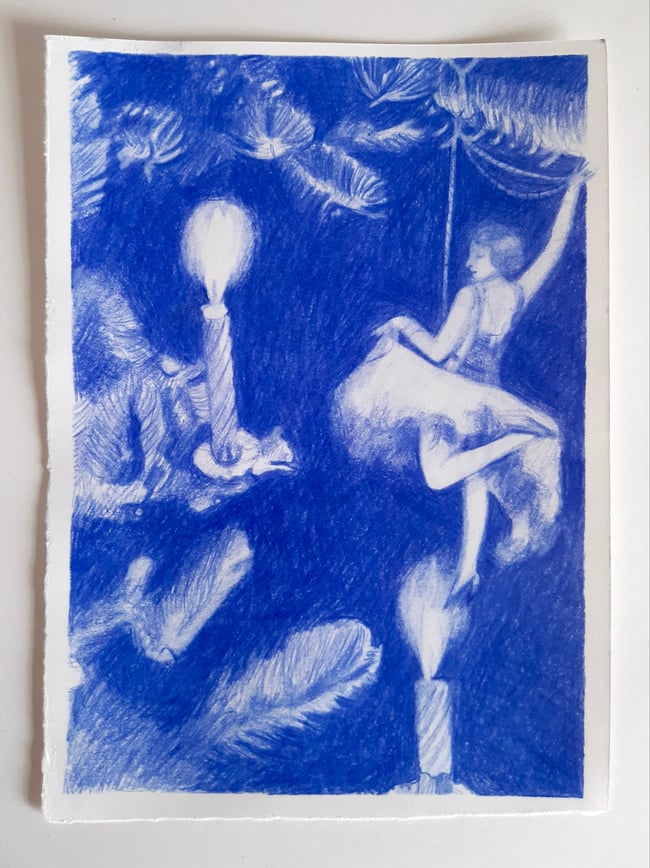 Dancing candles ~ Original drawing