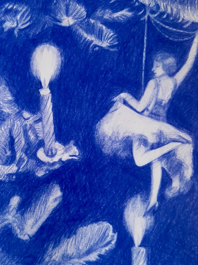 Dancing candles ~ Original drawing