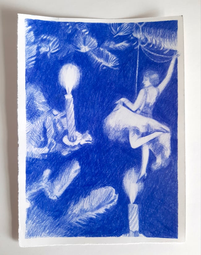 Dancing candles ~ Original drawing