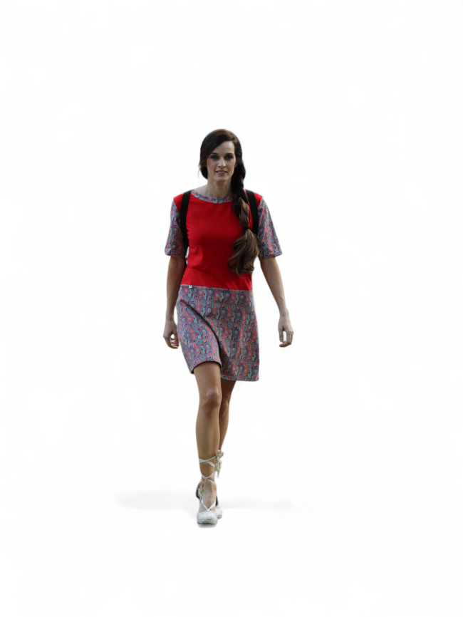 Vestido Circulos Rojo