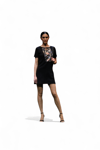 Vestido Negro Aplique