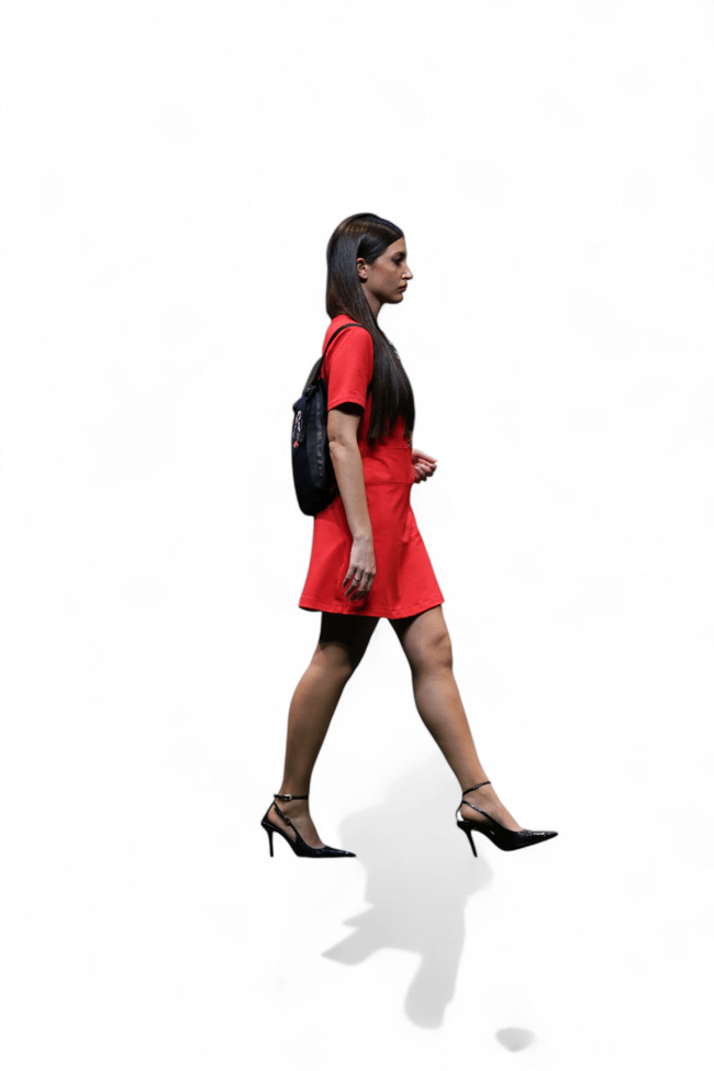 Vestido Rojo Aplique