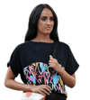 Camiseta Corazones Negra