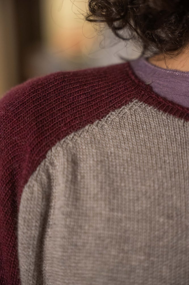 Image of Maglione BICOLOR grigio/bordeaux