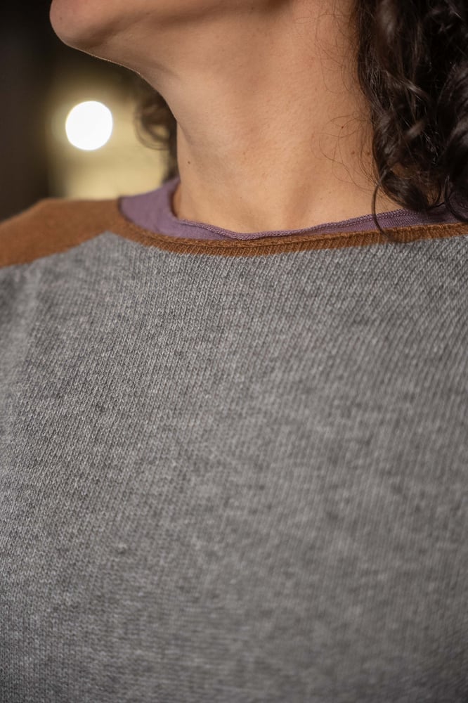 Image of Maglione BICOLOR nocciola&grigio