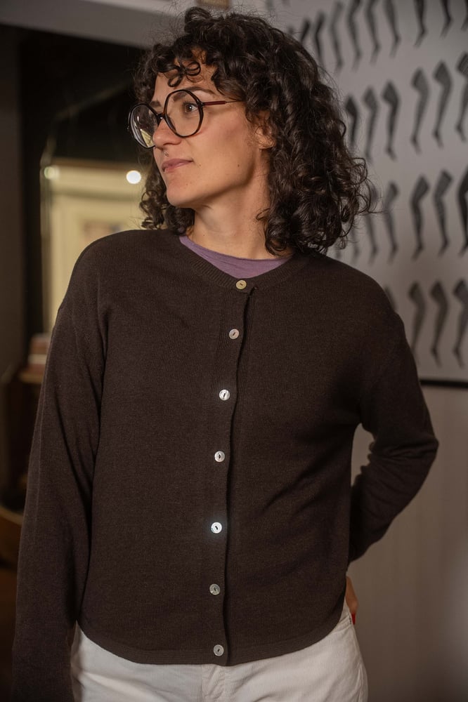 Image of Cardigan tinta unita