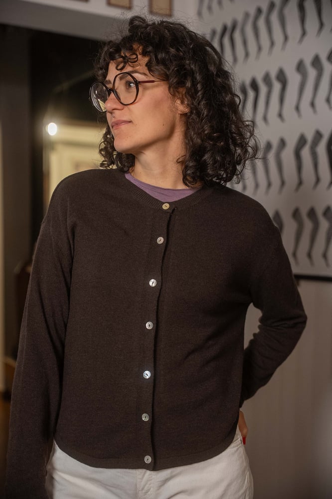 Image of Cardigan tinta unita