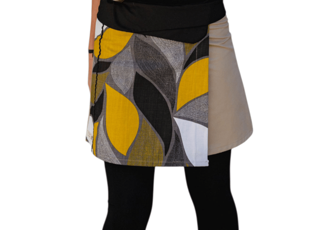 Falda Hojas Mostaza