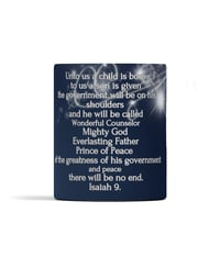 Image 3 of Christmas Mug “Unto us a Child is Born”