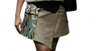 Falda beige bolsillos
