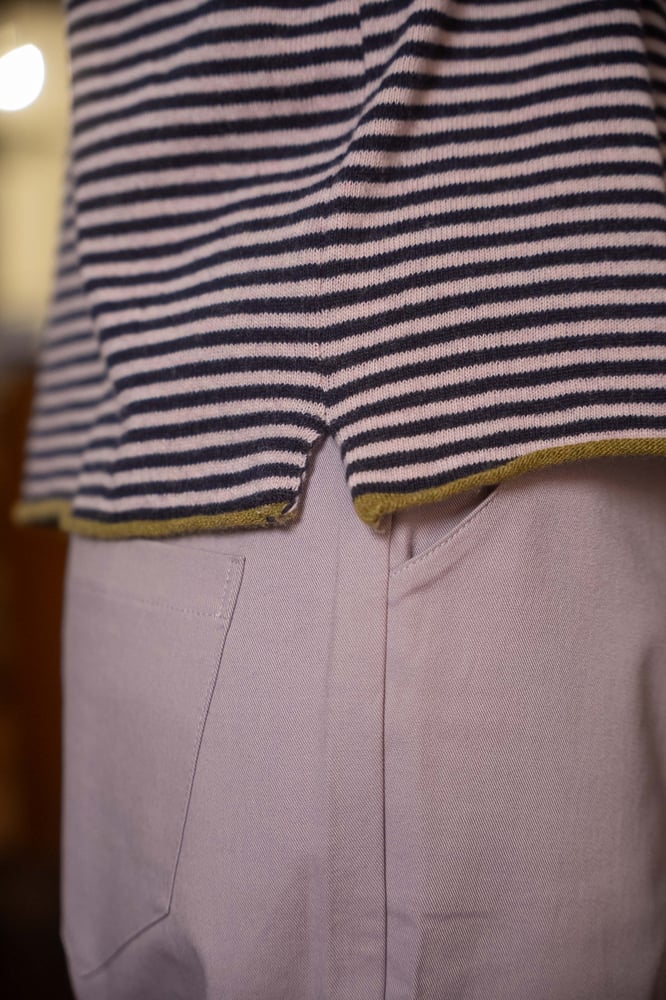 Image of Maglione TRICOLOR Rosa+Blu+Pistacchio