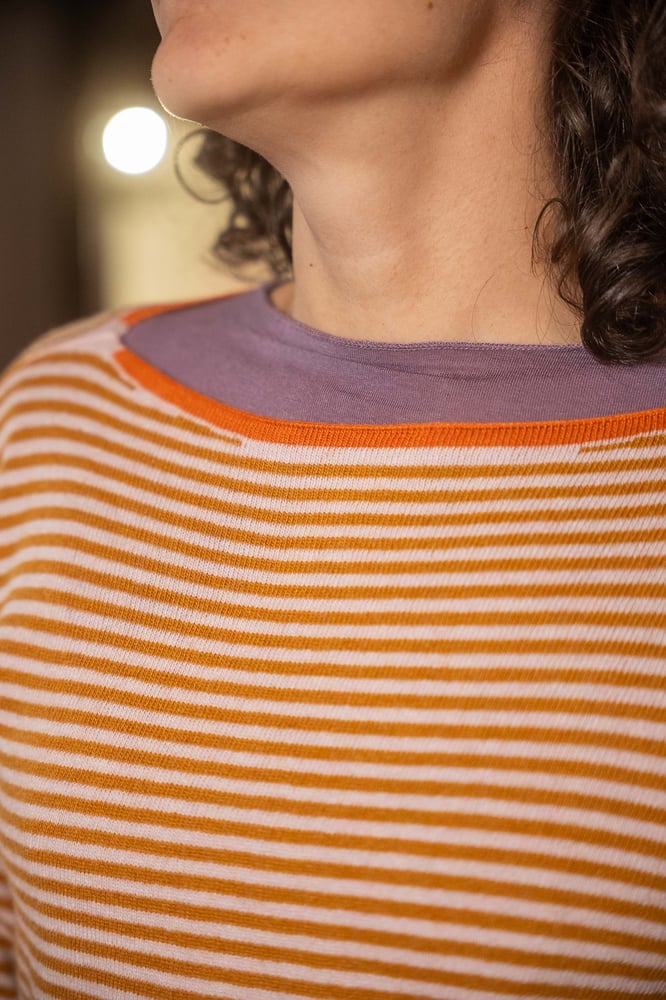 Image of Maglione TRICOLOR Zucca+Rosa+Arancio