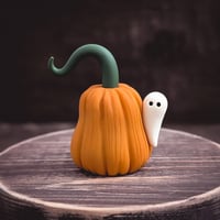 Image 1 of Pumpkin with ghost #1