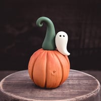 Image 1 of Pumpkin with ghost #2