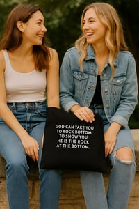 Image 2 of Tote Bag “God can take you to rock bottom”