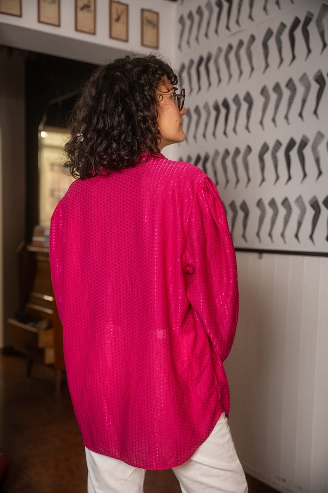 Image of Camicia fucsia pois