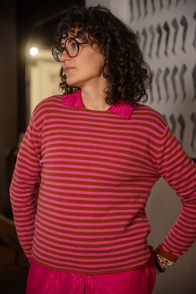 Image of Camicia fucsia pois
