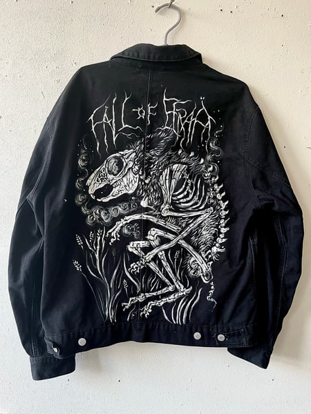 Image of Original handpainted Fall of Efrafa denim jacket 