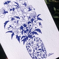 Image 2 of Carte Bouquet Pensées