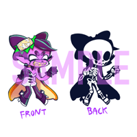 Image 2 of (PREORDER)Glow-in-the-dark Squid Sisters keychains 