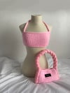 Pink cotton bag set