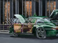 Image 3 of FREE US SHIPPING! 🔥 GOLDEN HOUR 💸 Porsche 911 ALD-993 - Giclée Art Print