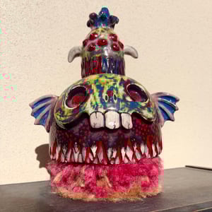 Image of MY FRIEND AND I One Off Ceramic Mixed Media Head