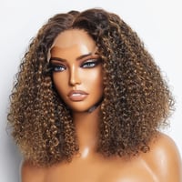 Image 4 of P2/30 Kinky Curly 5x5 Closure 200 Density wig