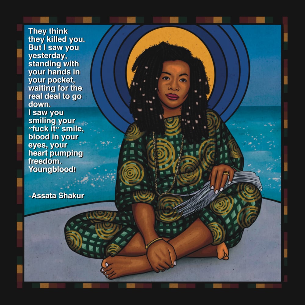 Image of Assata Shakur Youngblood Stickers 