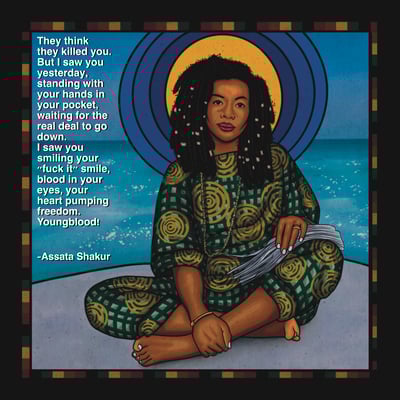Image of Assata Shakur Youngblood Stickers 