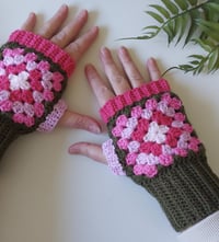 Image 4 of Granny Square Fingerless Mitts 