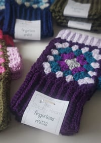 Image 5 of Granny Square Fingerless Mitts 